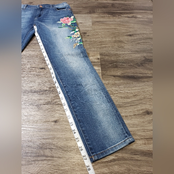 m1858  Embroidered Kristen Ankle Skinny Lapis 4 /‎ 27 - Picture 6 of 10